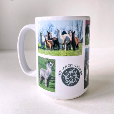 Mug featuring images of farm favorites.